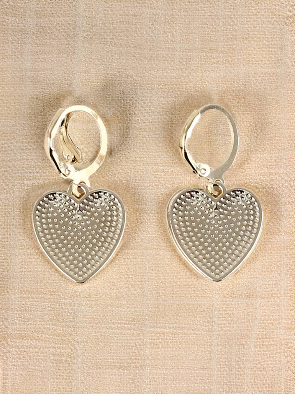 Checkered Hoop Dangle Earrings