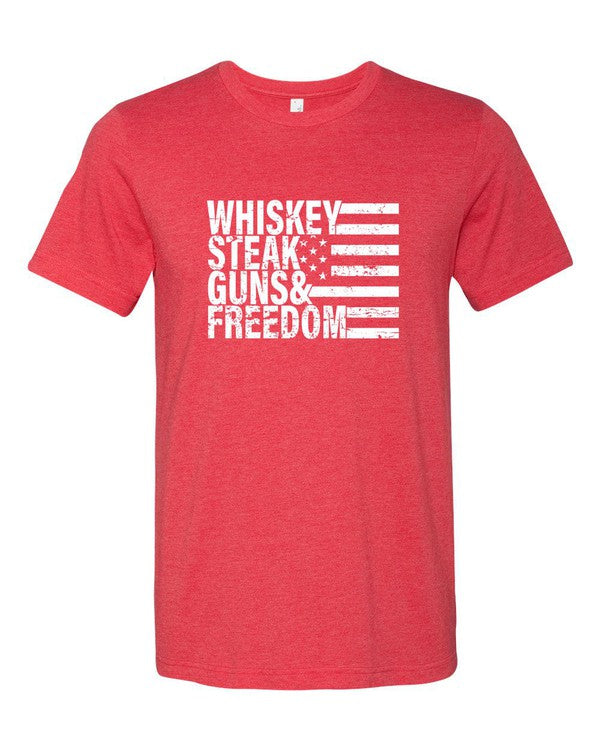 Whiskey Steak Guns & Freedom Tee S-XL