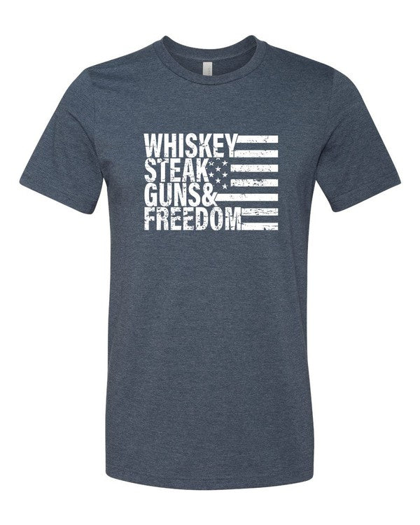 Whiskey Steak Guns & Freedom Tee S-XL