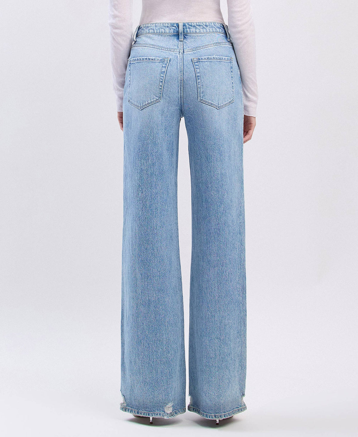 Vervet SUPER HIGH RISE BAGGY WIDE LEG JEANS