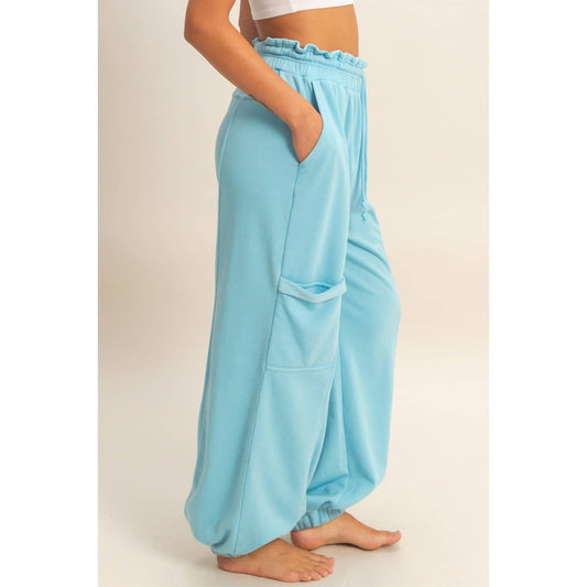 Ruffle Waist Joggers