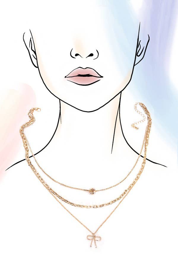Gold Bow Necklace