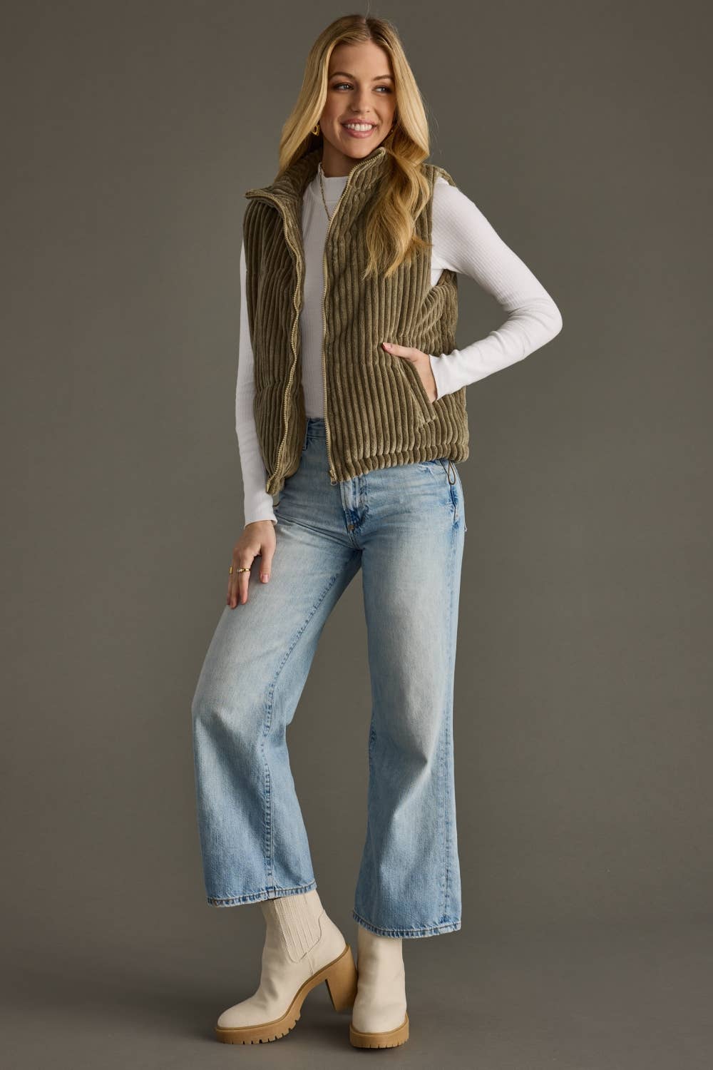 Green Corduroy Vest