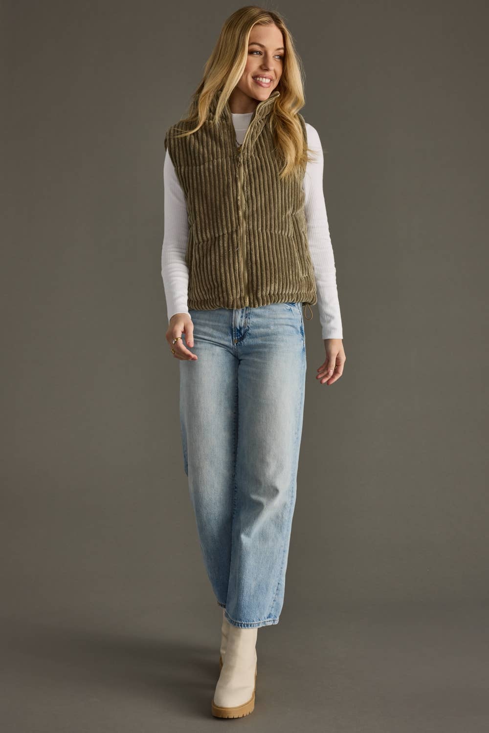Green Corduroy Vest