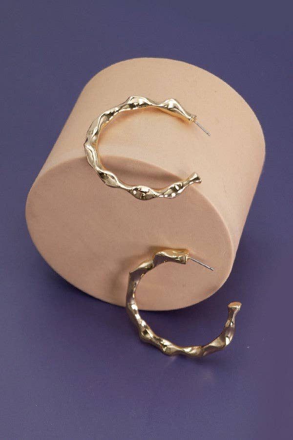 Hammered Hoop Earrings