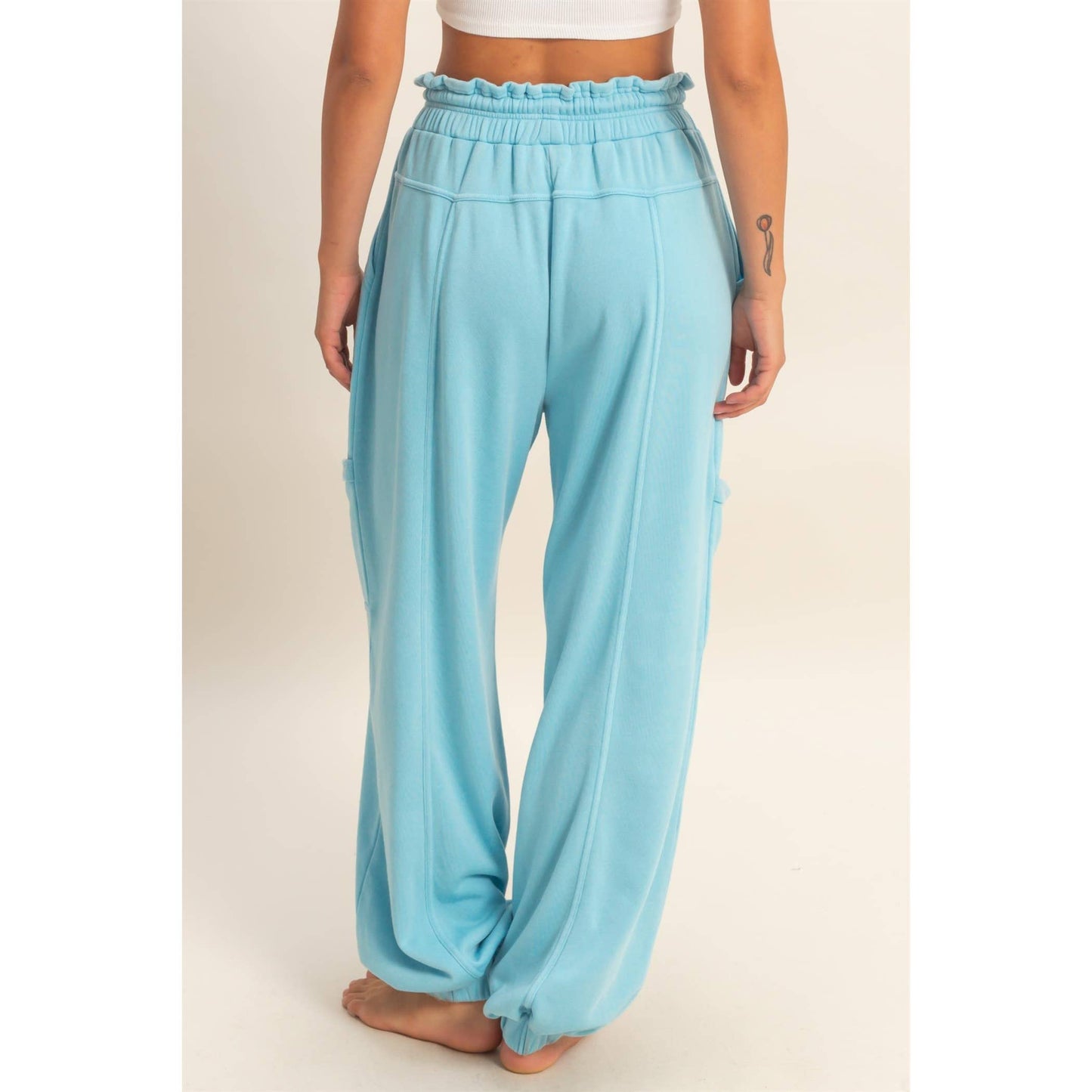 Ruffle Waist Joggers