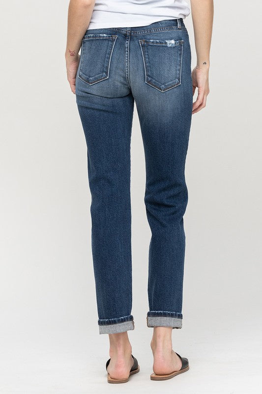 Vervet Cuffed Stretch Boyfriend Jeans