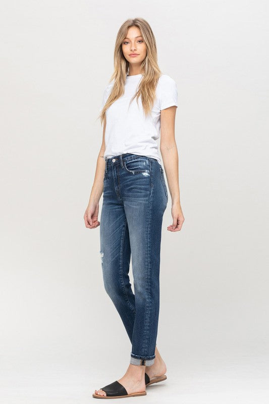 Vervet Cuffed Stretch Boyfriend Jeans