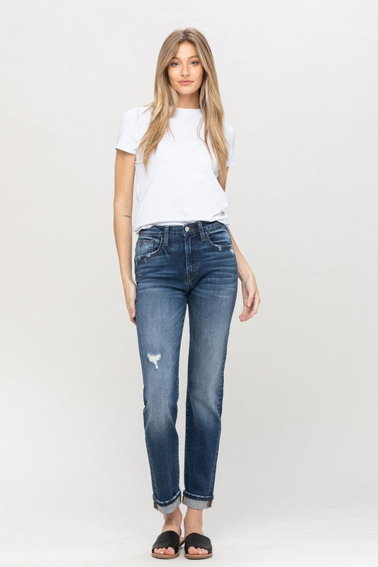 Vervet Cuffed Stretch Boyfriend Jeans