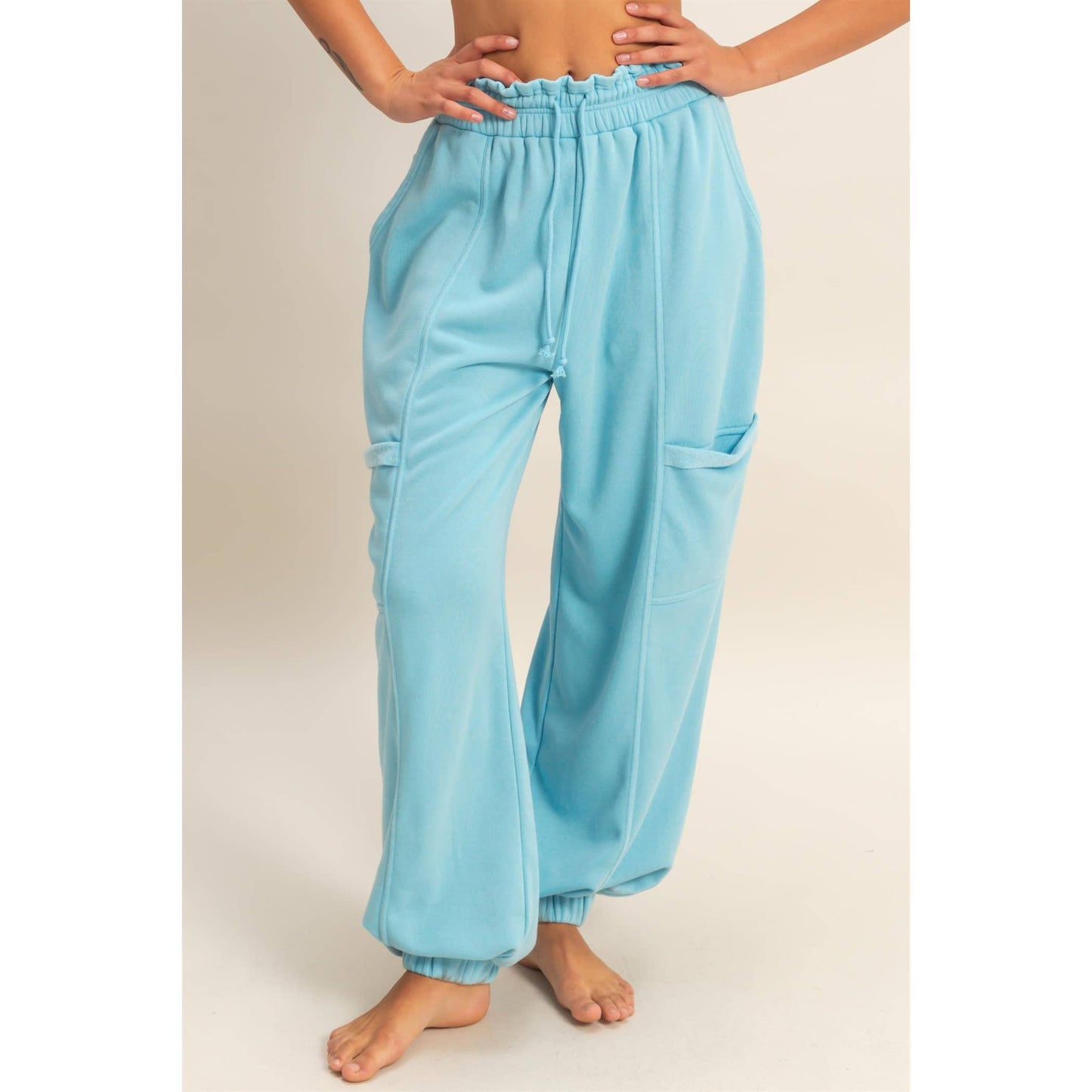 Ruffle Waist Joggers