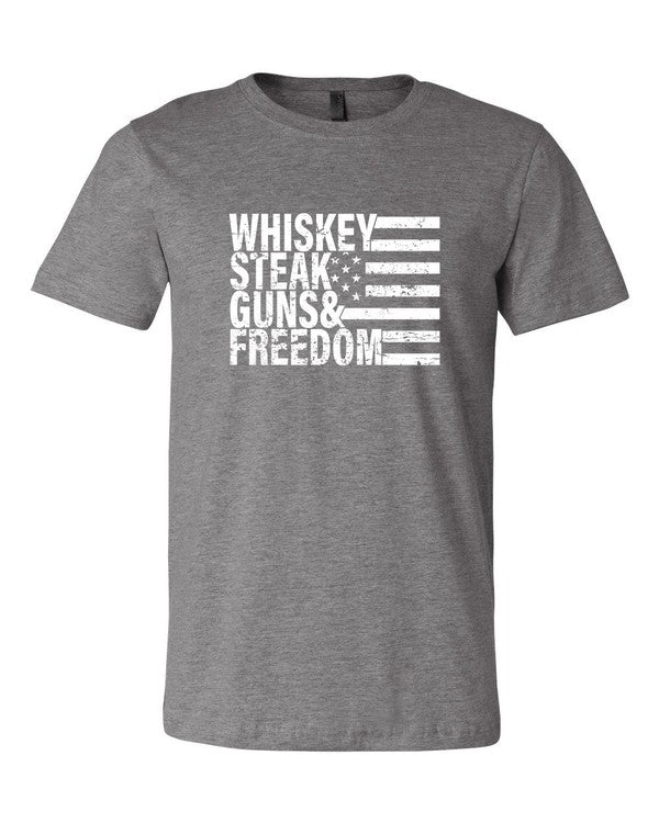 Whiskey Steak Guns & Freedom Tee S-XL