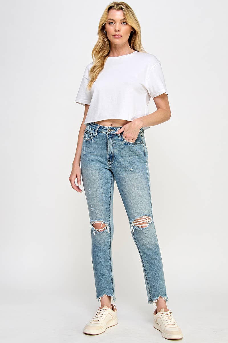 Special A High Rise Relaxed Straight Leg Jean
