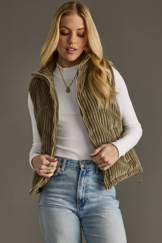 Green Corduroy Vest
