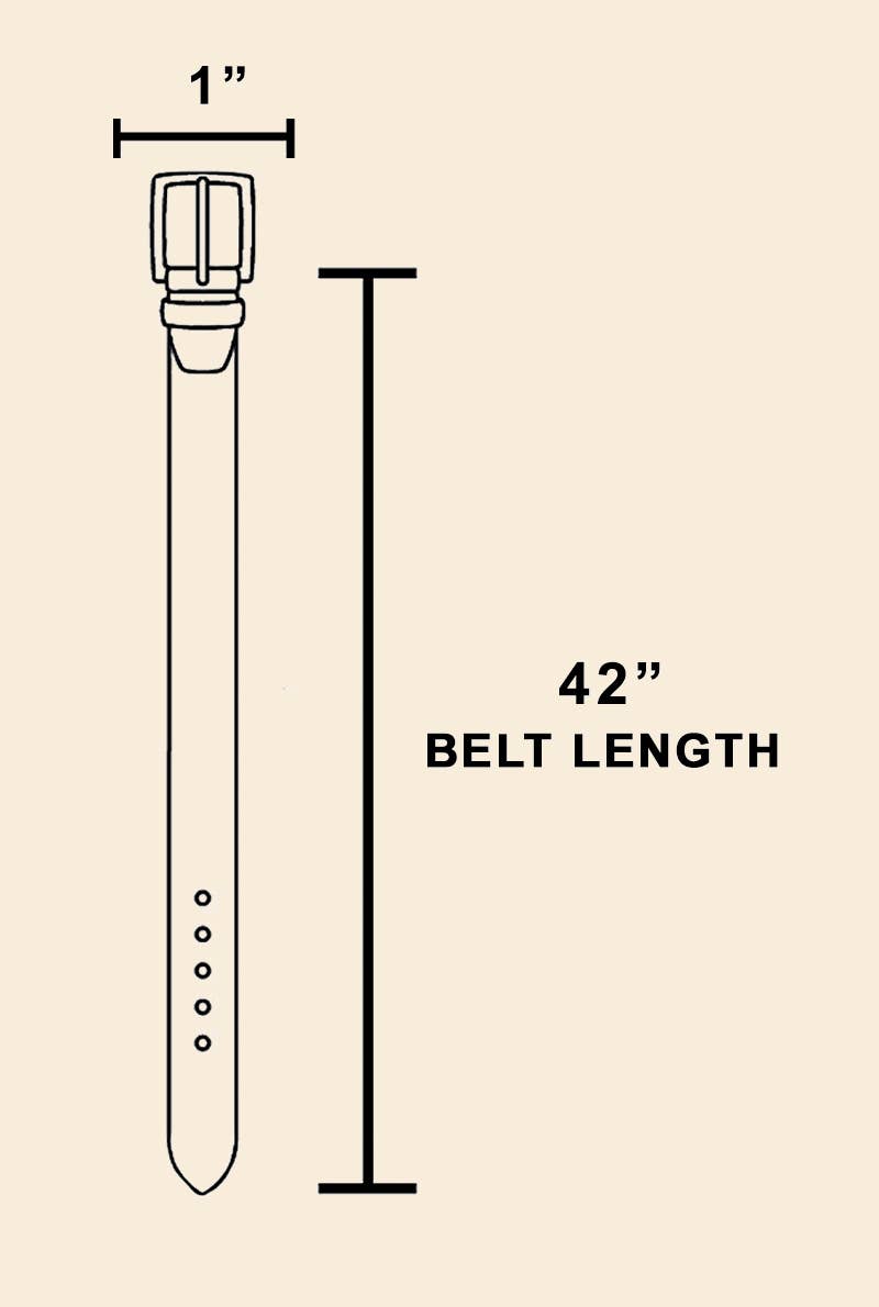 Rectangle Buckle Leather Belt