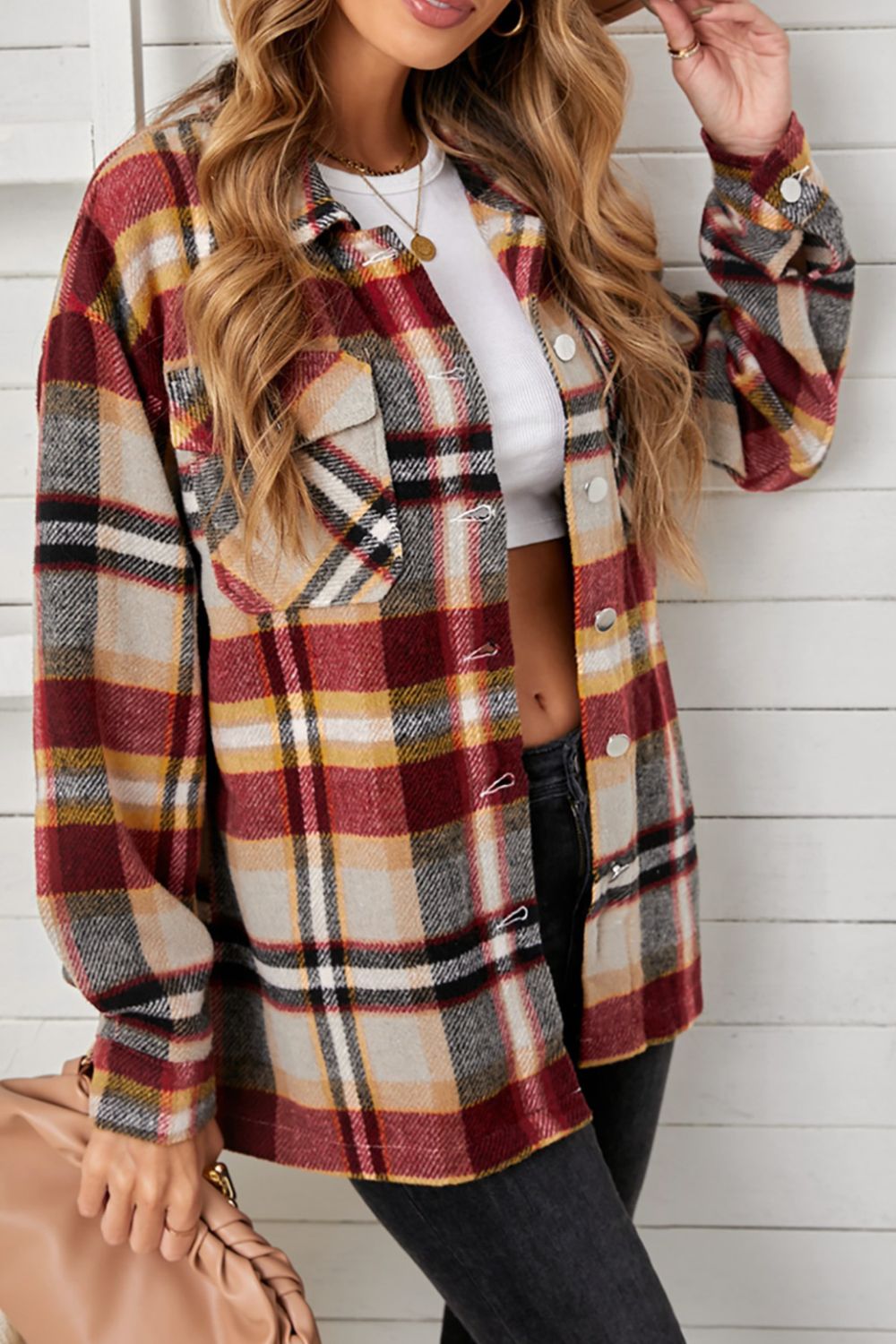 Plaid Pocketed Shacket