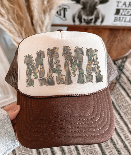 Camo MAMA - Brown & Tan Otto Trucker