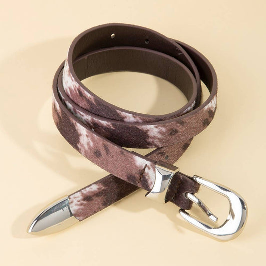 Cow Hide Western Vegan Leather Belt