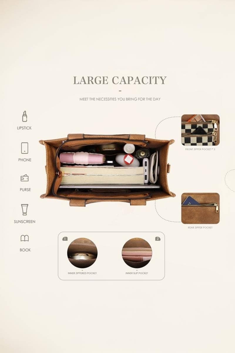 Checkered Canvas Tote Bag