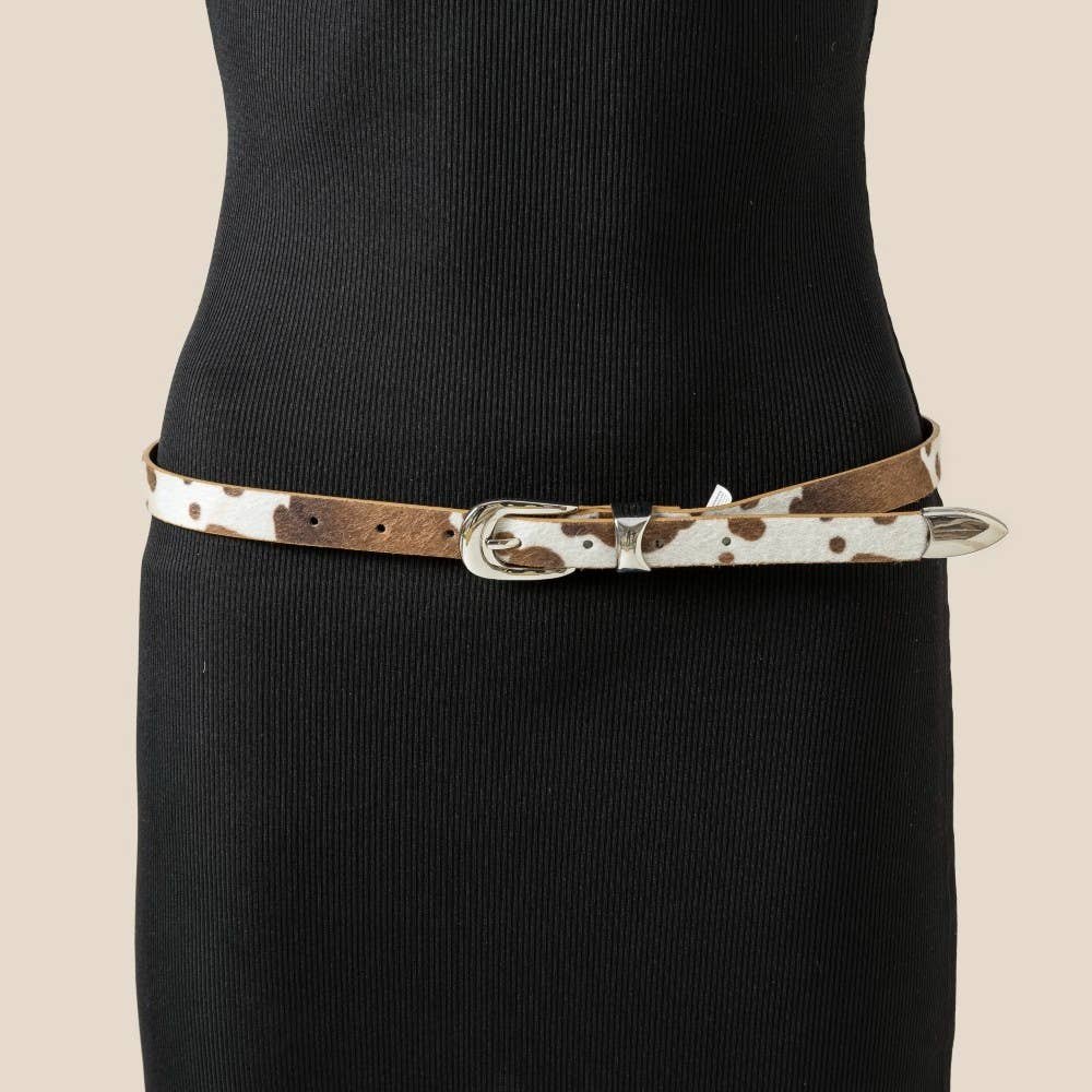 Cow Hide Western Vegan Leather Belt