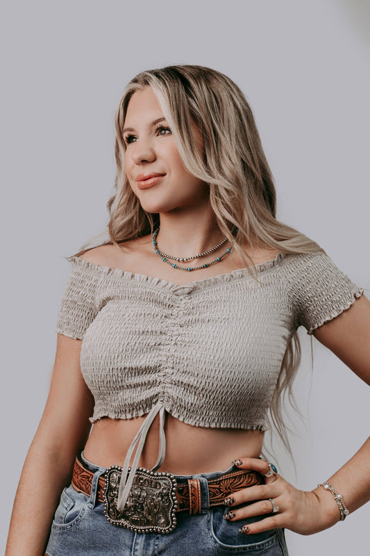 Front Tie Crop Top