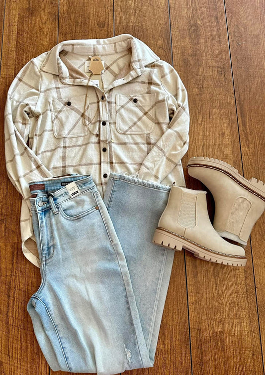 Cream Fall Flannel