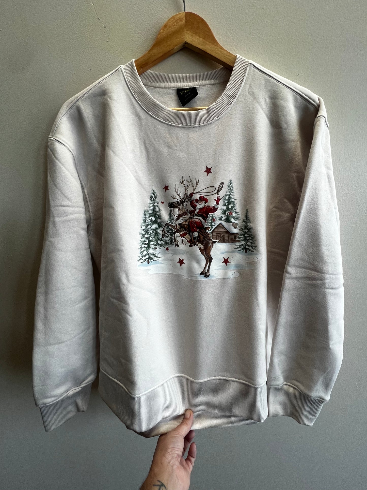 Cowboy Santa Cropped Crewneck