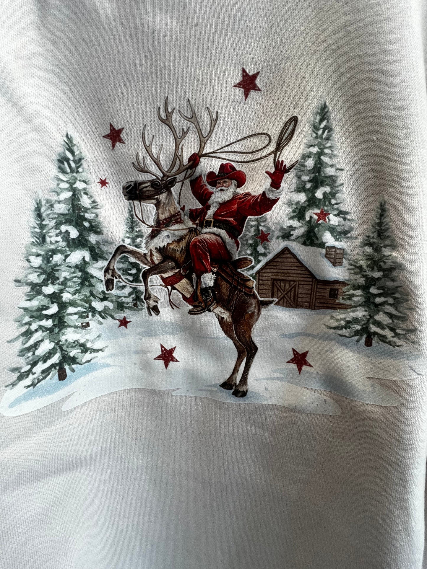 Cowboy Santa Cropped Crewneck