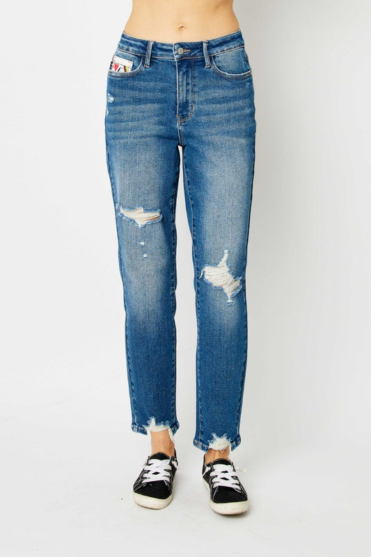 Judy Blue Distressed Slim Fit Jeans