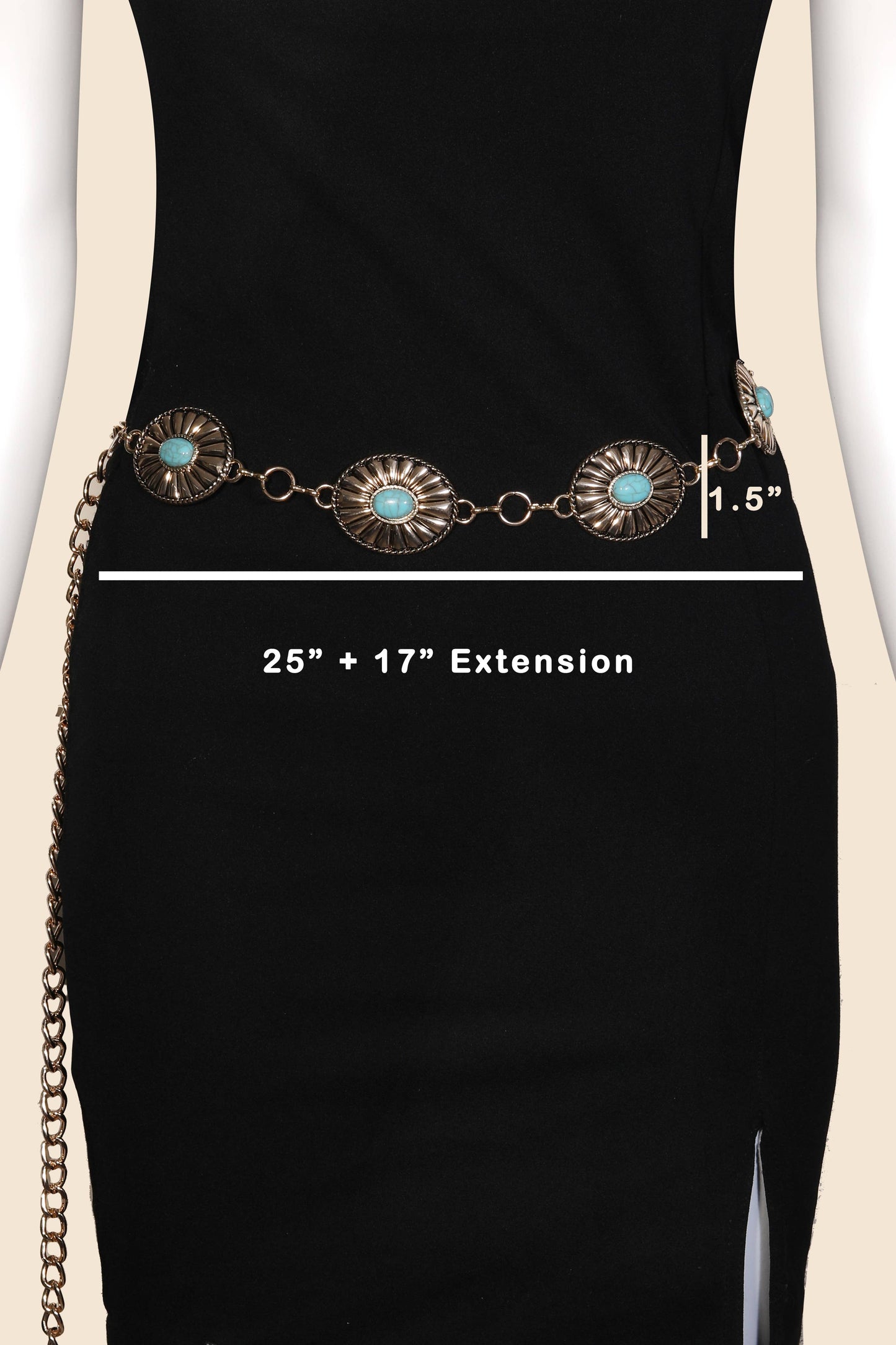 Western Concho Chain Belt