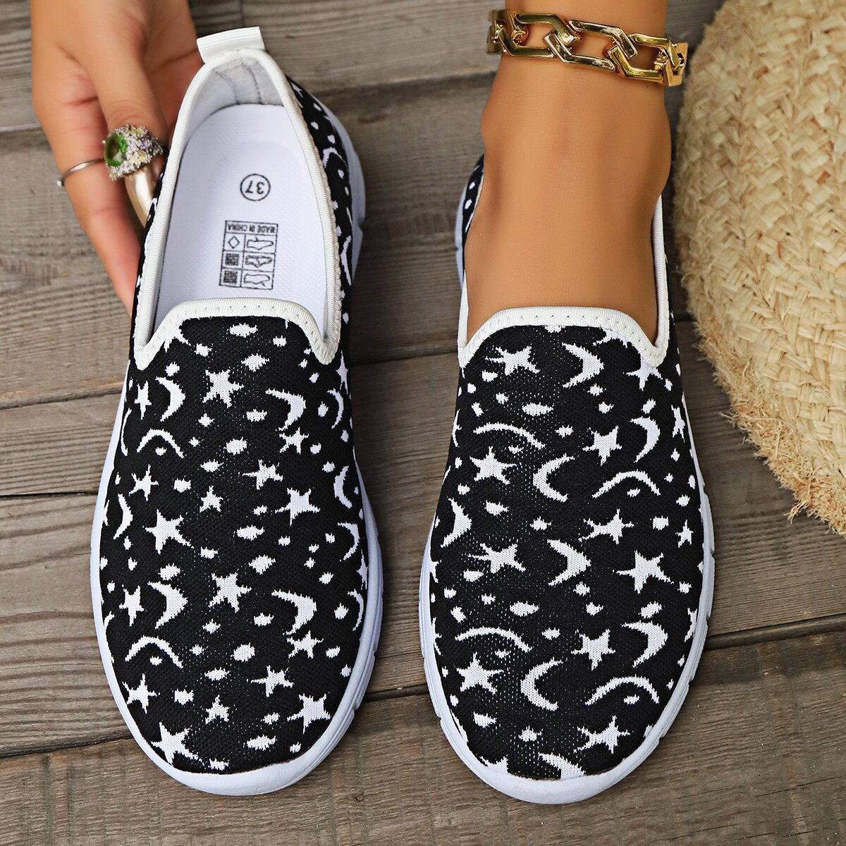 Star & Moon Slip Ons