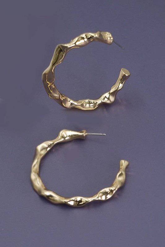 Hammered Hoop Earrings