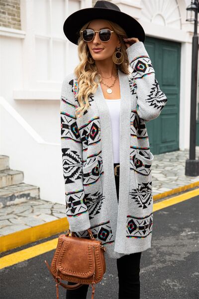 Pocketed Aztec Cardigan