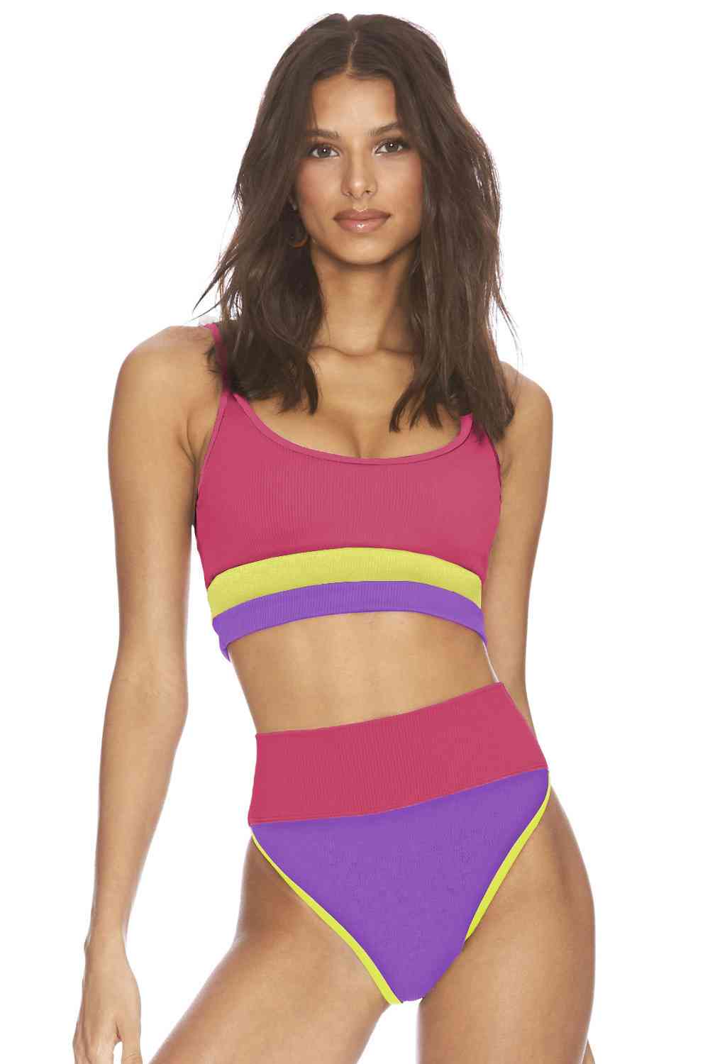 Color Block Two-Piece Swim Set