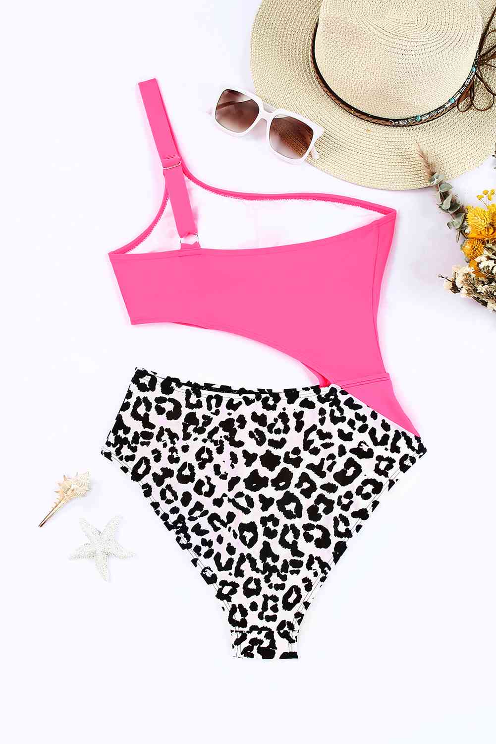 Leopard One Shoulder/One Piece Swimsuit